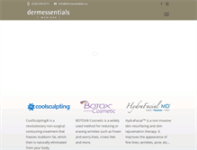 Tablet Screenshot of dermessentials.ca